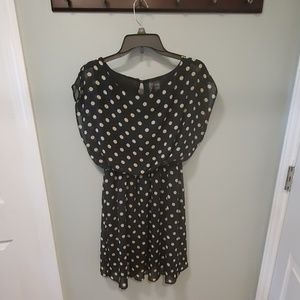 Black and white polka dot dress